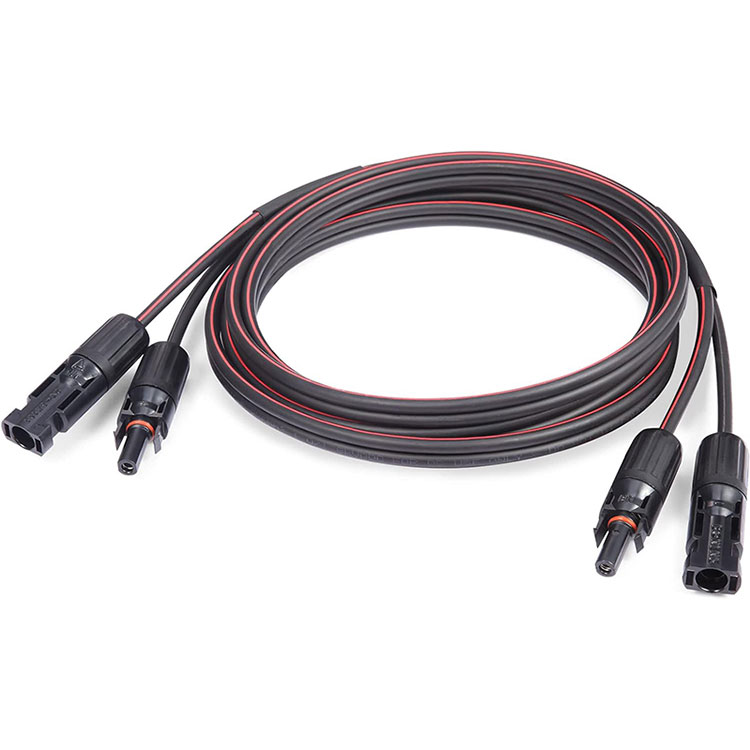 30Ft Aħmar u Iswed Twin Core Solar Cable 10AWG