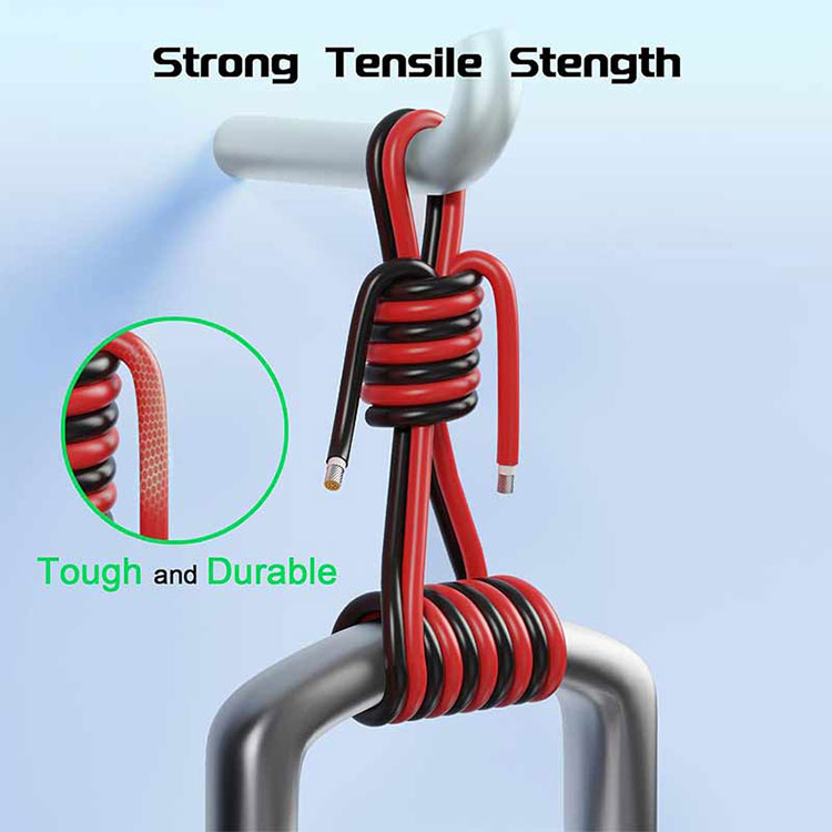 Cable ta 'estensjoni tal-Panew solari 10AWG (6mm2) Wajer tar-ram tal-landa